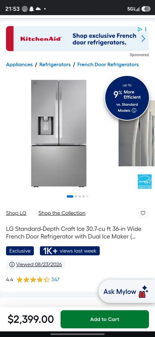 lg fridge