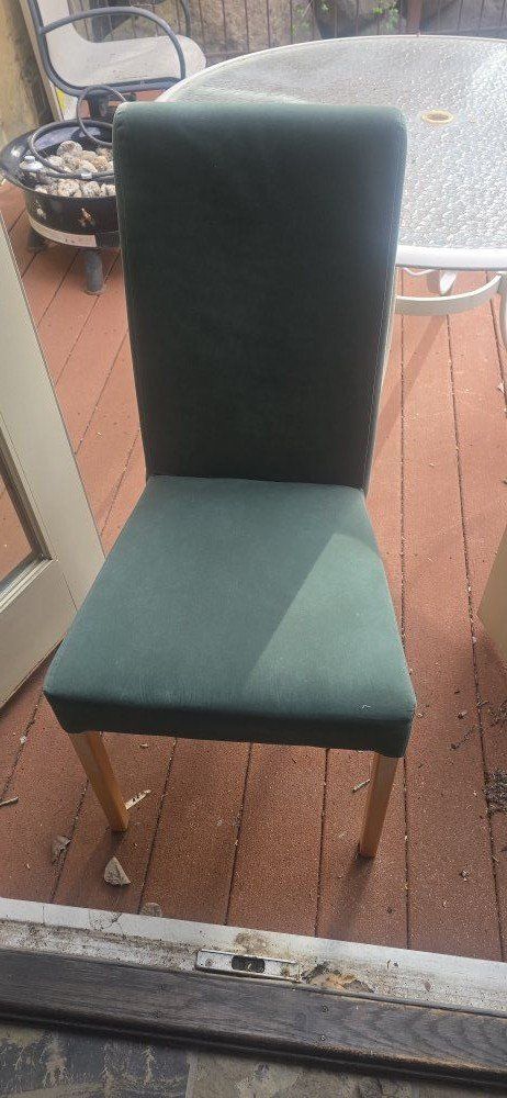 Contemporary Dining Table 4 Chairs (Green)