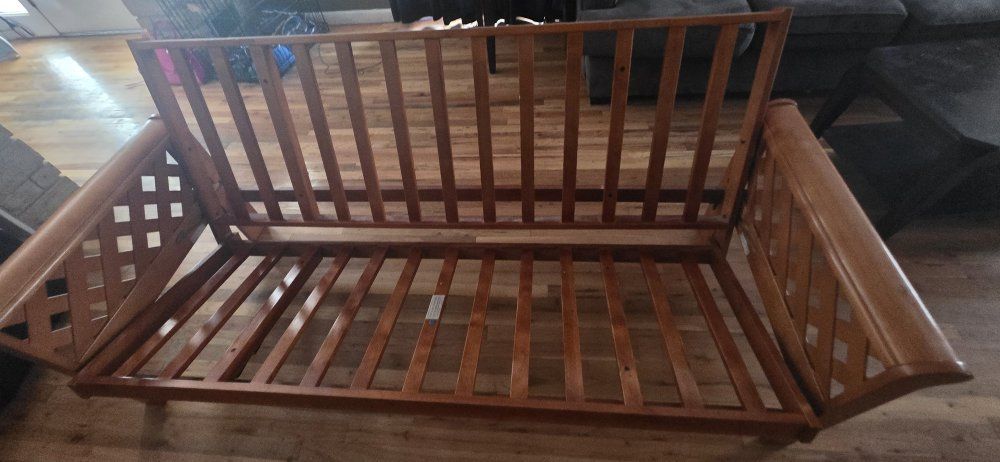 Wood futon frame