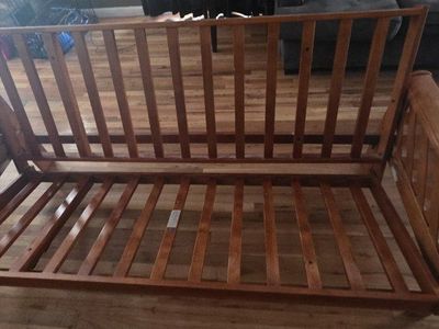 Wood futon frame