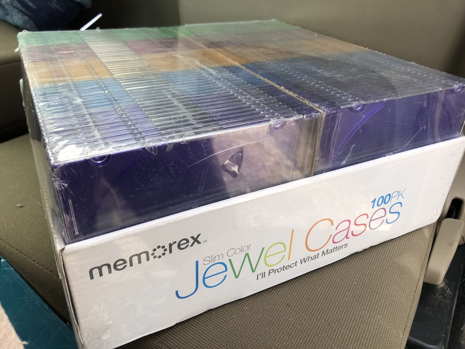 100 Pack Slim Jewel Cases Memorex