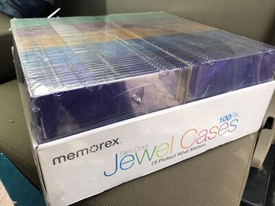 100 Pack Slim Jewel Cases Memorex