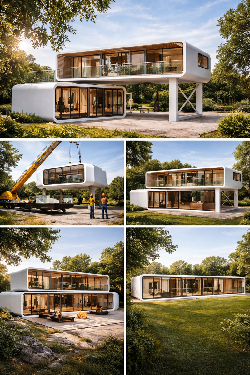 Futuristic Smart Capsule Homes — Turnkey Living with Free Delivery & Installation