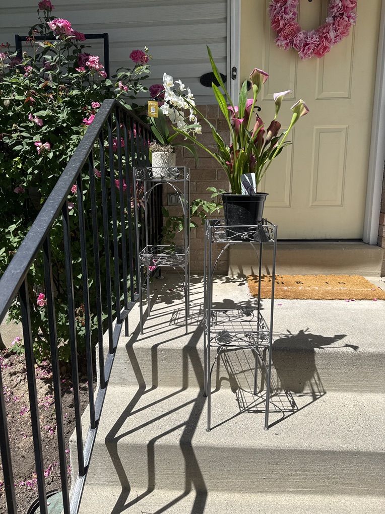 Silver Plant Stands