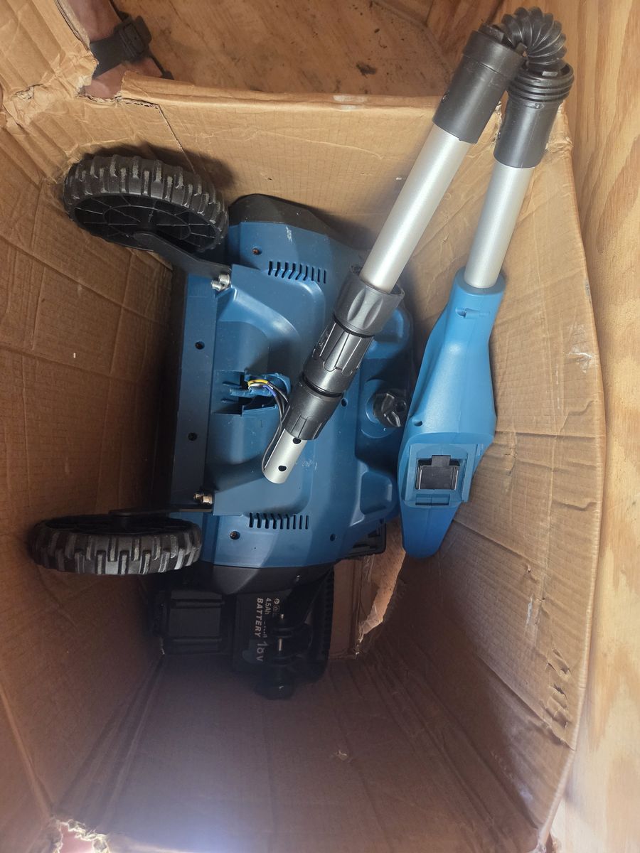 18V Cordless Snow Shovel with Battery - Blue Electric Snow Blower