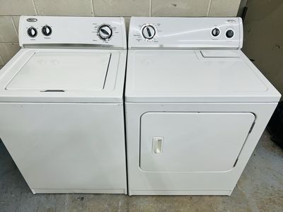 Super heavy duty whirlpool washer and dryer