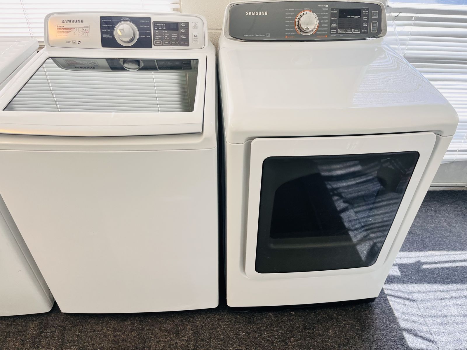 Samsung top load washer and dryer