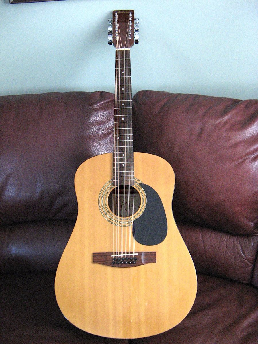 Antares 12 String Acoustic Guitar Model TW-261, w/ New Strings, Capo, Nice Case. Everything in Wonderful Condition.
