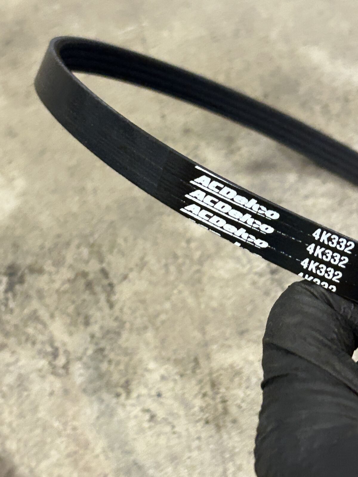 Subaru serpentine belts AC Delco 5K344 and AC Delco 4K332