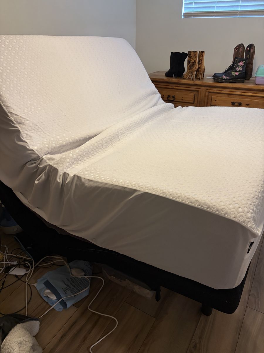 Purple Queen Mattress with Adjustable Bed Frame