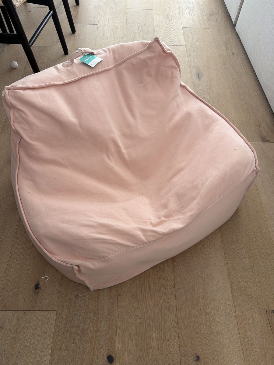 Pink Beanbag Chair with Carrying Handle
