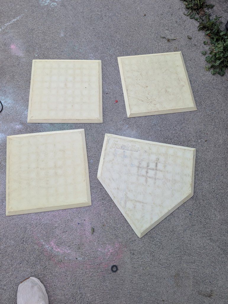 Franklin Sports MLB Baseball Base Set - Home Plate & 3 Bases, Youth/Practice, All-Weather