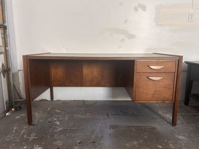 Vintage Mid-Century Modern Executive Desk by Office Suites Inc.