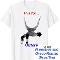 V is for ... Victory Freestyle & Greco-Roman Wrestling T-Shirt