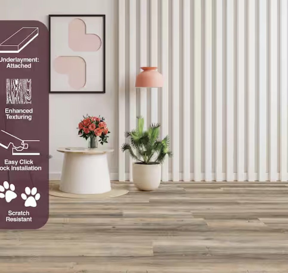Bonnyneck Oak Natural Brown Water Resistant Click Vinyl Plank Flooring