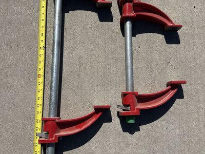 2 Red Pipe Clamps 24 inch