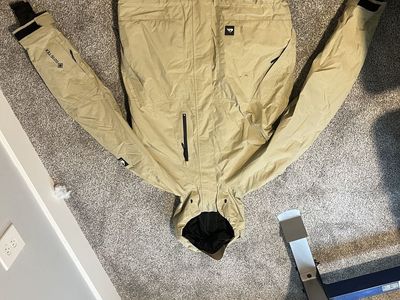 Quicksilver Highline Gore-Tex Tan Ski Snowboard Jacket(shell) with Hood - Men's/Unisex
