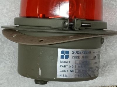 Vintage Soderberg aircraft rotating beacon, Model S1226B-A, P/N MS25277-1.