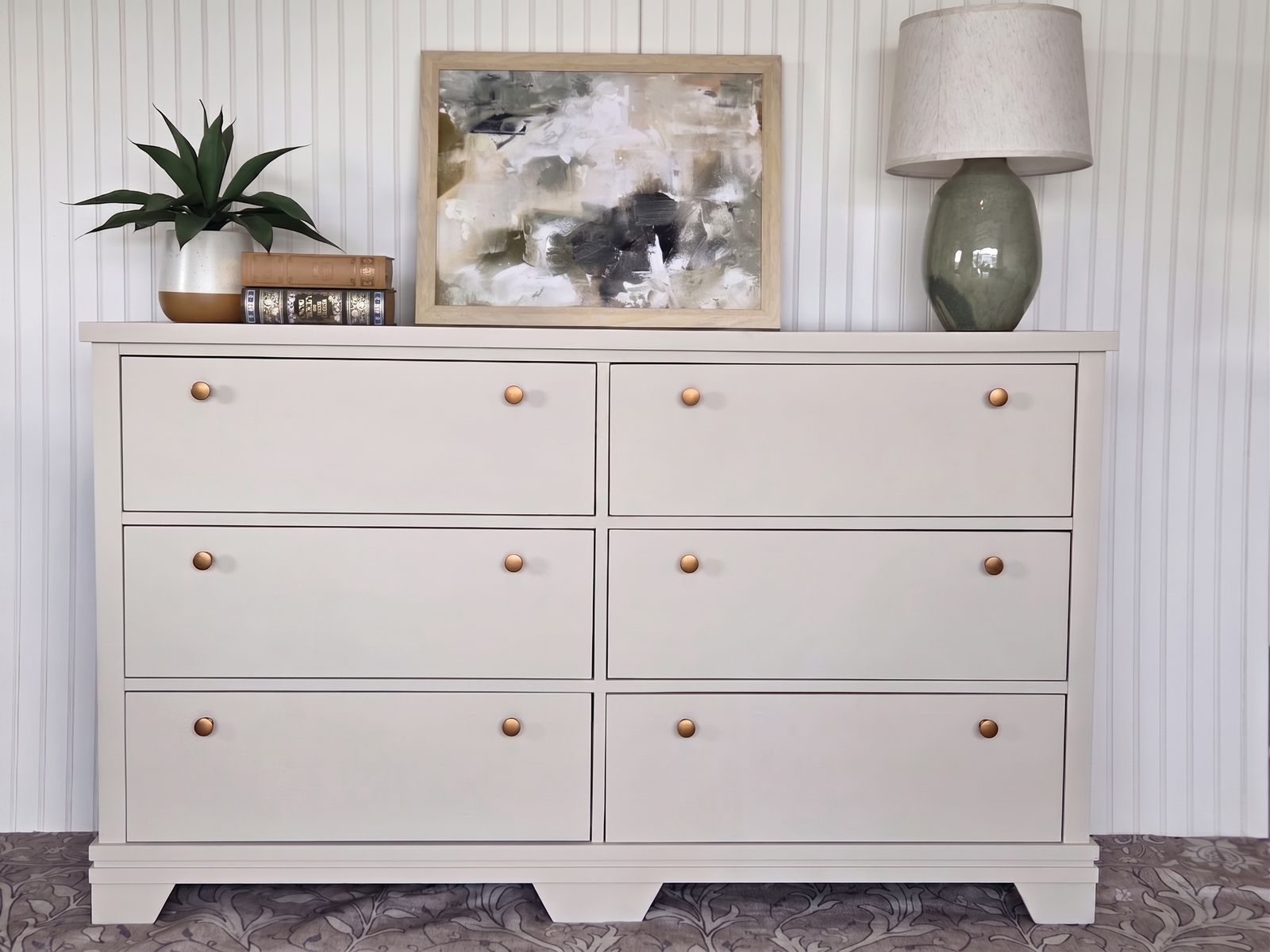 Beautiful Refinished 6-Drawer Dresser / Credenza (SW Minimalist)