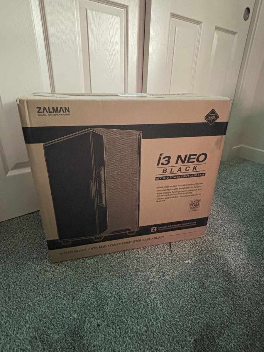 ZALMAN i3 NEO BLACK ATX Mid-Tower Computer Case - New in Box with Tempered Glass