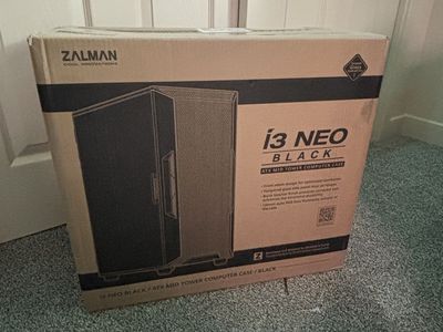 ZALMAN i3 NEO BLACK ATX Mid-Tower Computer Case - New in Box with Tempered Glass