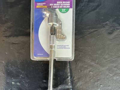 Pittsburgh Quick Release Hex Socket Extension & Angled Bit Holder 1/4" Drive, Item 96726