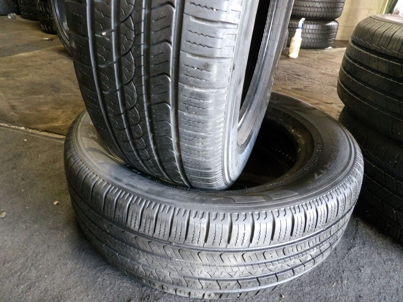 225/65R17 PIRELLI SCORPION AS PAIR OF TWO USED TIRES 