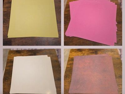 Assorted Scrapbooking Paper Lot - Solids, Patterns, Glitter - Crafting Supplies, junk journal supplies