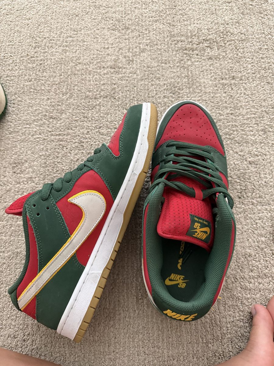 Nike SB Dunk Low Pro x Parra Abstract Art (2021) | Red/Green/White/Yellow | Men's Skate Shoes Size 10.5
