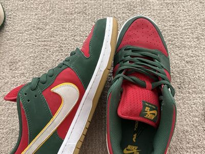 Nike SB Dunk Low Pro x Parra Abstract Art (2021) | Red/Green/White/Yellow | Men's Skate Shoes Size 10.5