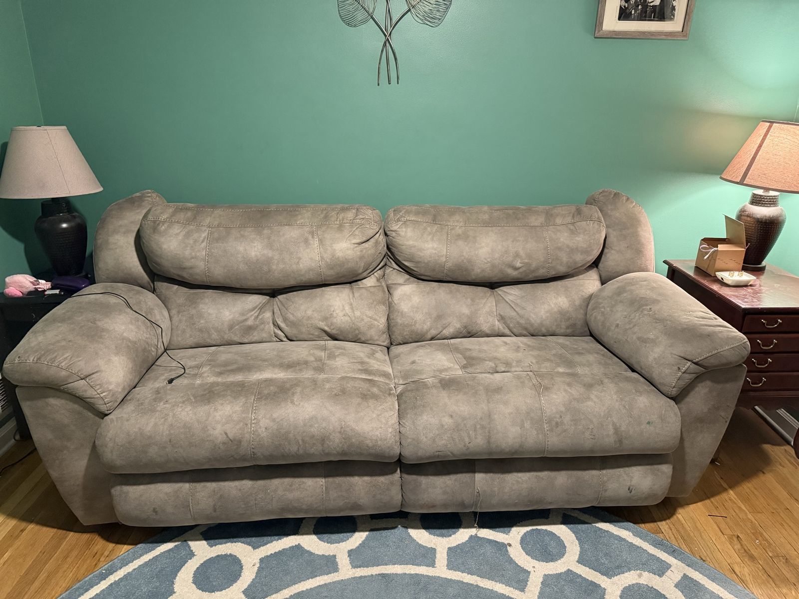 Stone power microsuede couch $150!