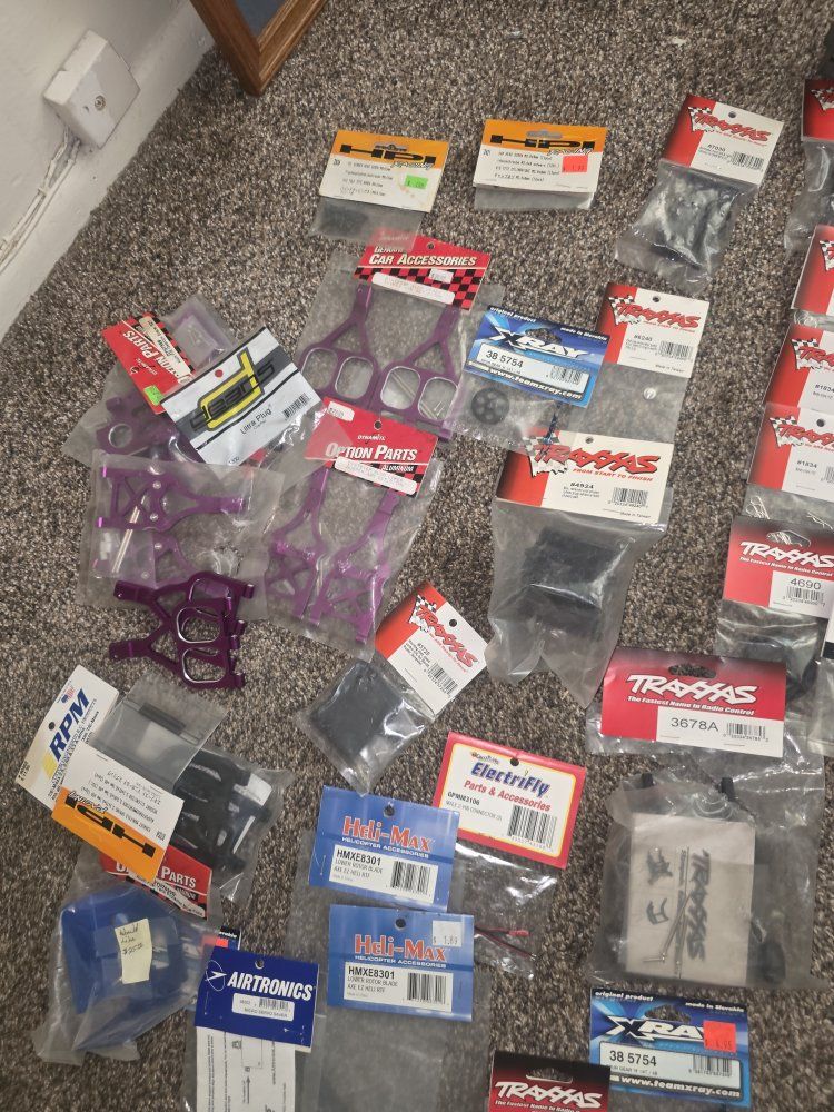 Large RC Car Parts Lot - Traxxas, Axial, Team Associated, HPI - New in Package
