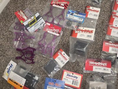 Large RC Car Parts Lot - Traxxas, Axial, Team Associated, HPI - New in Package