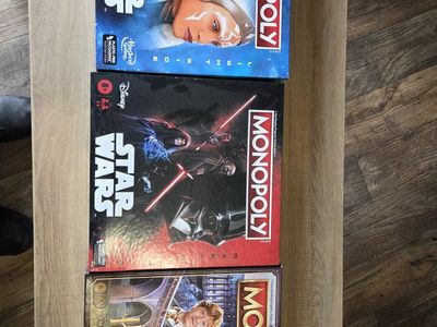 Monopoly Star Wars Light Side, Dark Side & Harry Potter Board Games - new never opened