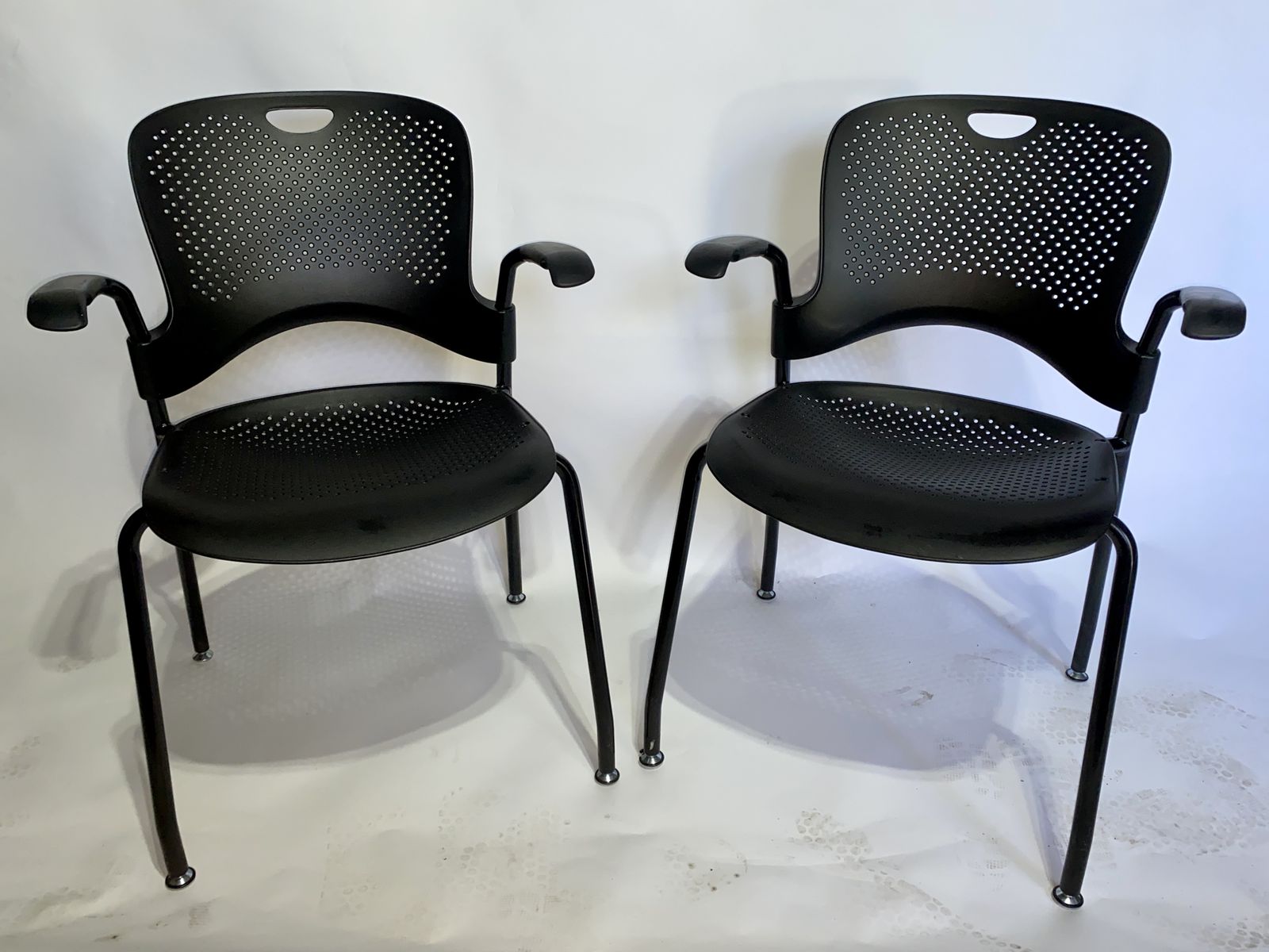 Classic Black Herman Miller Side Chairs