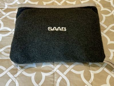 Vintage Saab Travel Blanket / Pillow (50"x60")
