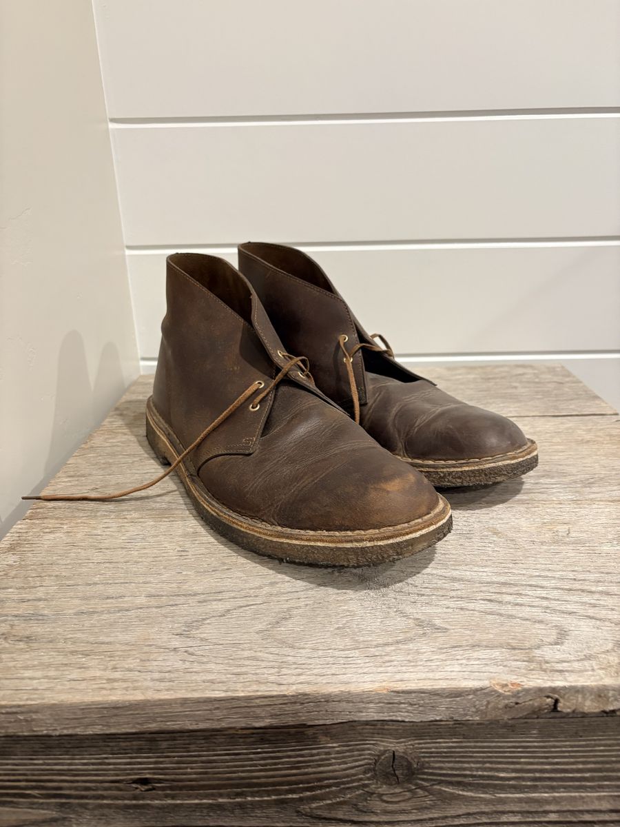 Clarks Originals Men's Desert Boots Brown Leather Size Unknown Ankle Chukka