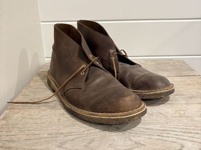 Clarks Originals Men's Desert Boots Brown Leather Size Unknown Ankle Chukka
