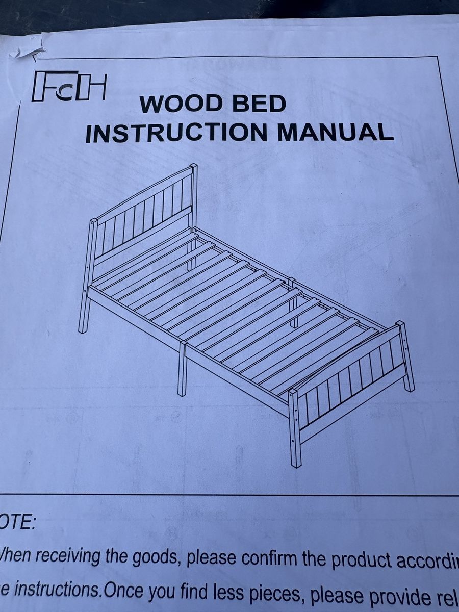 New FCH Twin Woden Bed
