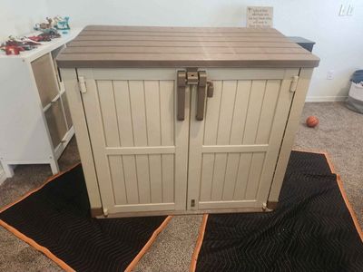 Resin Outdoor Horizontal Storage Shed Deck Box