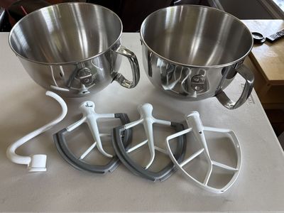 KitchenAid 6-Quart Bowl-Lift Bowls (2) and Attachments Set
