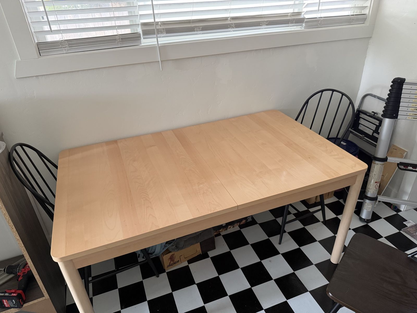 IKEA expandable oak kitchen table