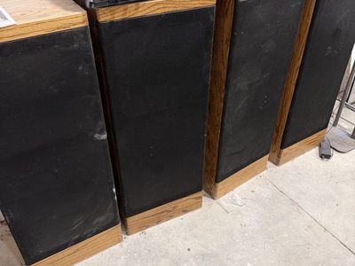 Vintage Carver Audio Equipment Stack & Floor Speakers - TFM-42 Amp, CT-17 Preamp & TDR-2400 Tape Deck