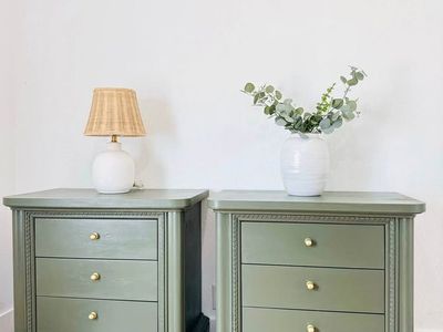 Modern Chic King Size 3 Drawer Nightstands Bed Side Tables | King Size Drawers