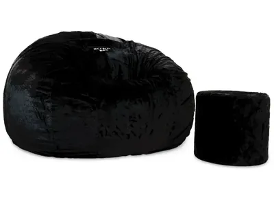 Octane Brand Pod 4ft Black LoveSac with Ottoman