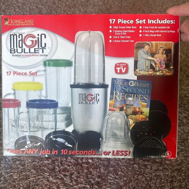 Magic Bullet 17-piece blender set complete in box.