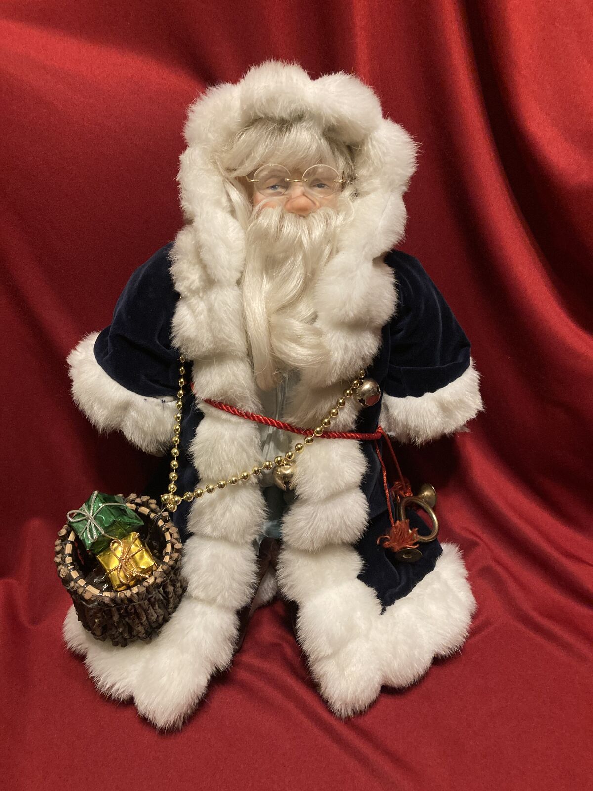 Vintage Porcelain Christmas Santa Claus 20 inch Like New