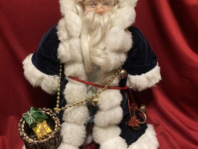 Vintage Porcelain Christmas Santa Claus 20 inch Like New