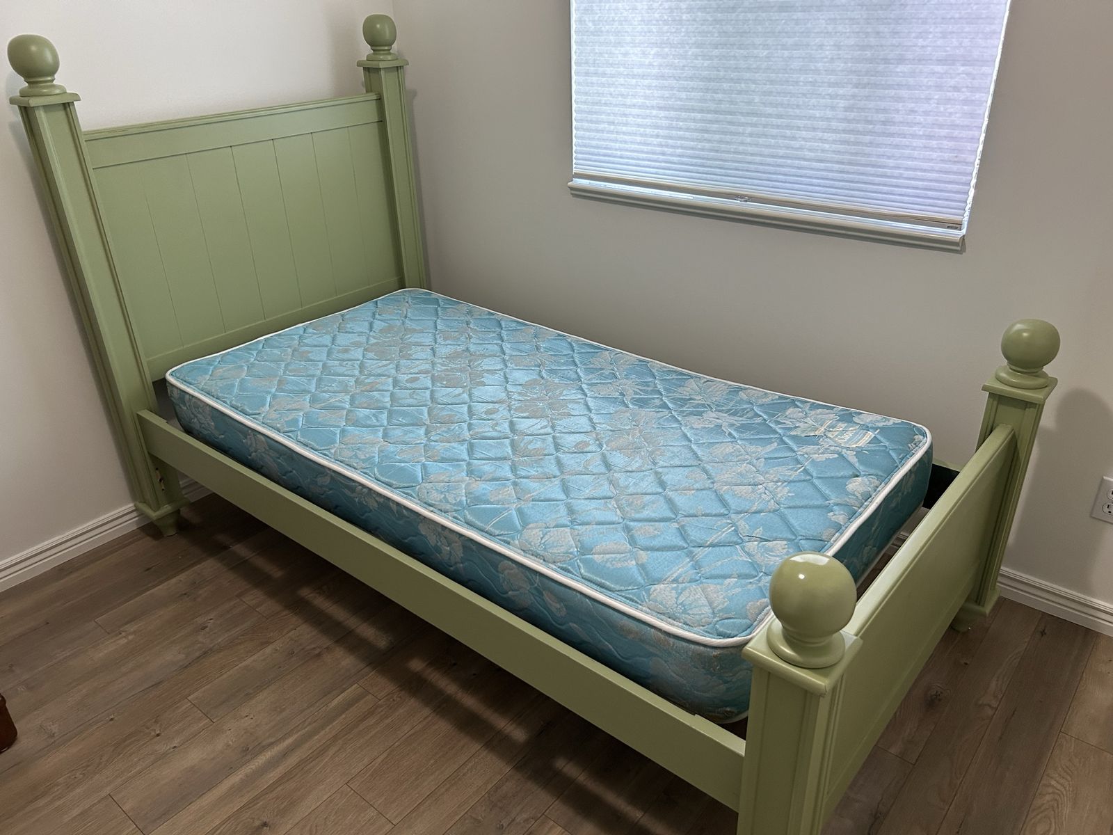 Painted Wood Twin / Twin XL Bed Frame