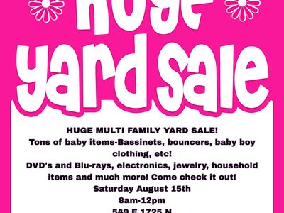 HUGE MULTI FAMILY YARD SALE